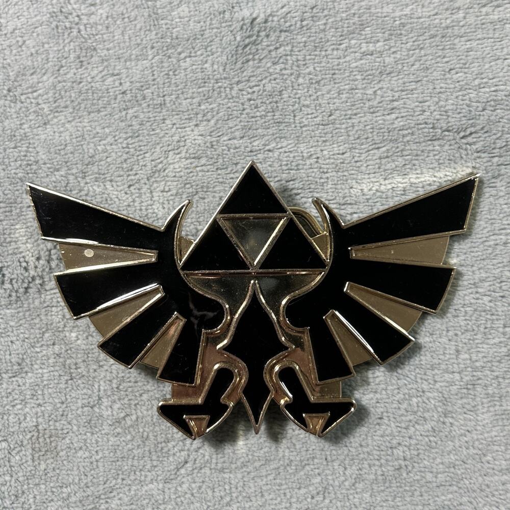 Y2k 2000s Legend Of Zelda Triforce Belt Buckle Metal Nintendo 2009 Excellent CON